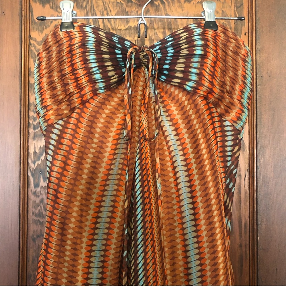 Colorful Silk Floor Length Formal Gown - Laundry by Shelli Segal sz4